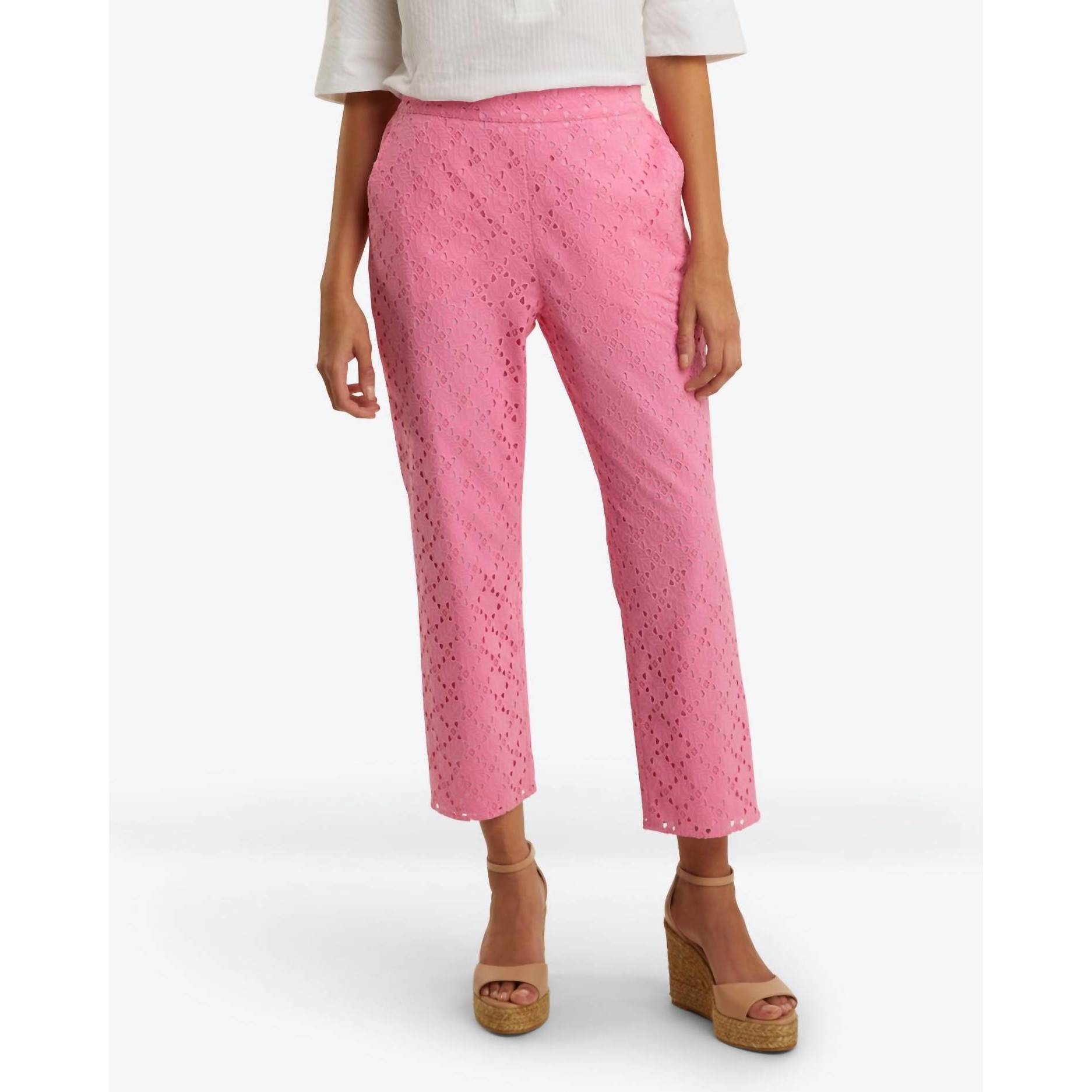 Draper James Pink Cropped Pants